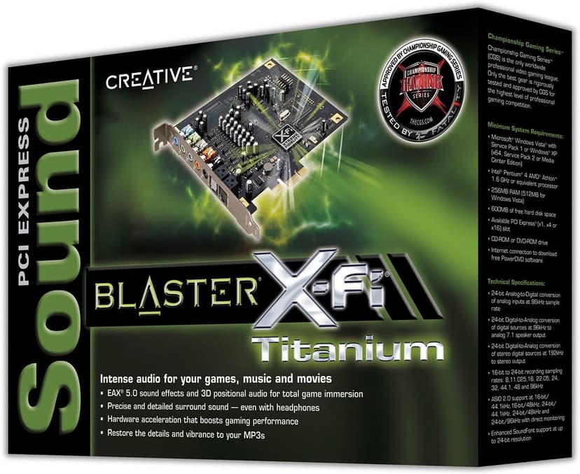 Creative Labs SB0880 PCI Express Sound Blaster X-Fi Titanium Sound Card