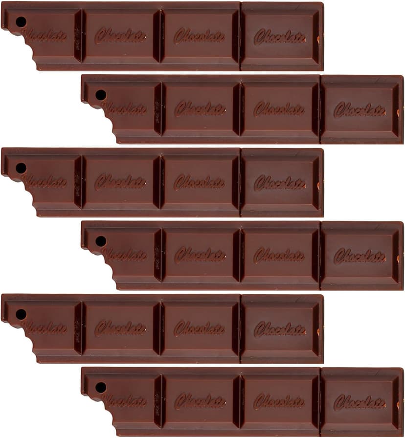 JKJF 6 PCS Simulation Chocolate Shape Rollerball Pens Chocolate Shape Gel Ink Pen Novelty Food Pens for School Office Stationery Writing Supplies - 0.7mm Black