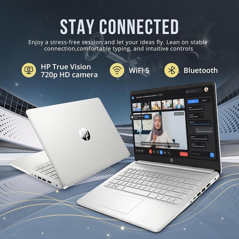 HP-14inch Laptop-Windows11 Laptop-School - Microsoft Office 365 - Quad-core Intel Processor - Long Battery Life - Ultralight Laptop for Student- Mini Laptop (16GB RAM |512GB PCIE SSD)