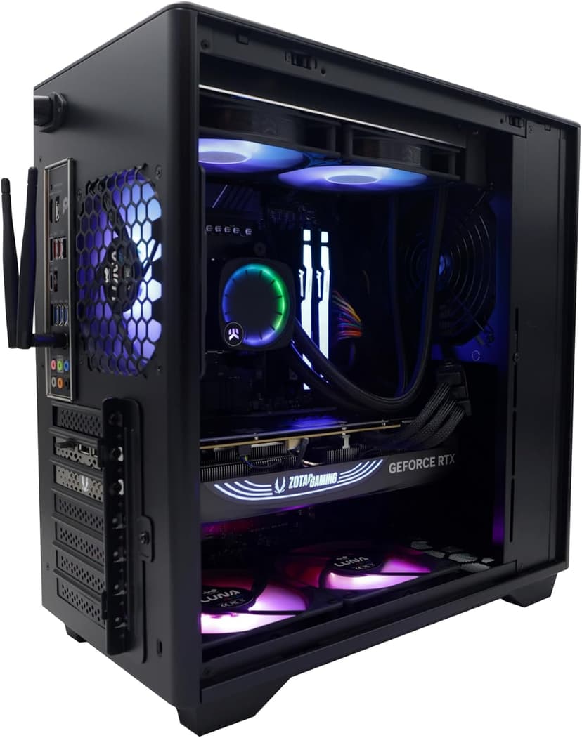 ZOTAC Gaming MEK Hero Gaming Desktop A7748S AMD Ryzen 7 7700X, GeForce RTX 4080 Super Trinity Black Edition 16GB GDDR6X, 16GB 4800 MHz DDR5, 1TB SSD, WiFi + Bluetooth 5.2 - GH4080SA7700XBL-01-U-W4B