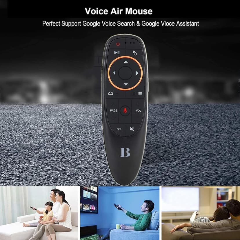 BL Air Mouse Remote Control, Voice Remote 2.4G RF Wireless Remote Control with 6-Axis Gyroscope IR Learning, USB Air Mouse Remote for PC Smart TV Android TV Box HTPC Laptop Projector Android Windows