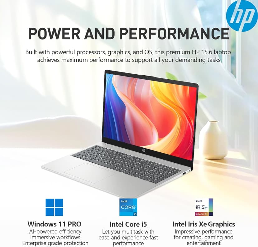 HP 2025 15 Laptop Computer, 15.6" FHD College Students Business Laptop, Intel Core i5 (10 Cores), 40GB RAM 1TB SSD+512GB Docking Set, Windows 11 Pro Lifetime Office, 10-Key Number Pad