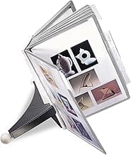 Durable Desktop Reference System with 10 Double-Sided Panels - Letter-Size 8.5" x 11" Inches - Gray SHERPA Design - Desk Reference Organizer