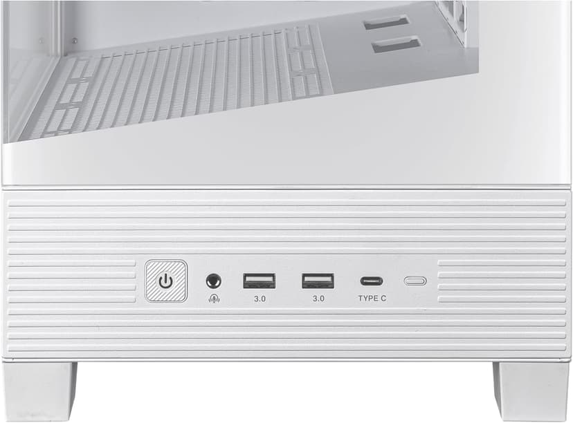 ASUS A31 White ATX Mid-Tower Gaming Case, Dual-Sided Tempered Glass, Frameless Design, BTF Hidden Connectors, 360 AIO Support, 8° Angled Base, ARGB Ready, Optimized Airflow, Seamless Cable Management
