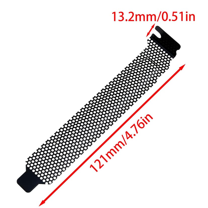 8PCS Computer PCI Dust Strips Black PCI Slot Covers, with Screws for Computer Cases (Black)
