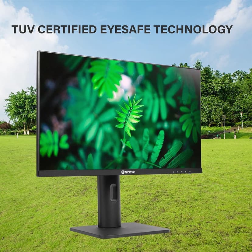 AG Neovo MH2703 27 inch Monitor Adjustable Height, Rotate, Swivel,100Hz, TUV Eyesafe, FHD 1080p, VGA, HDMI, and DisplayPort