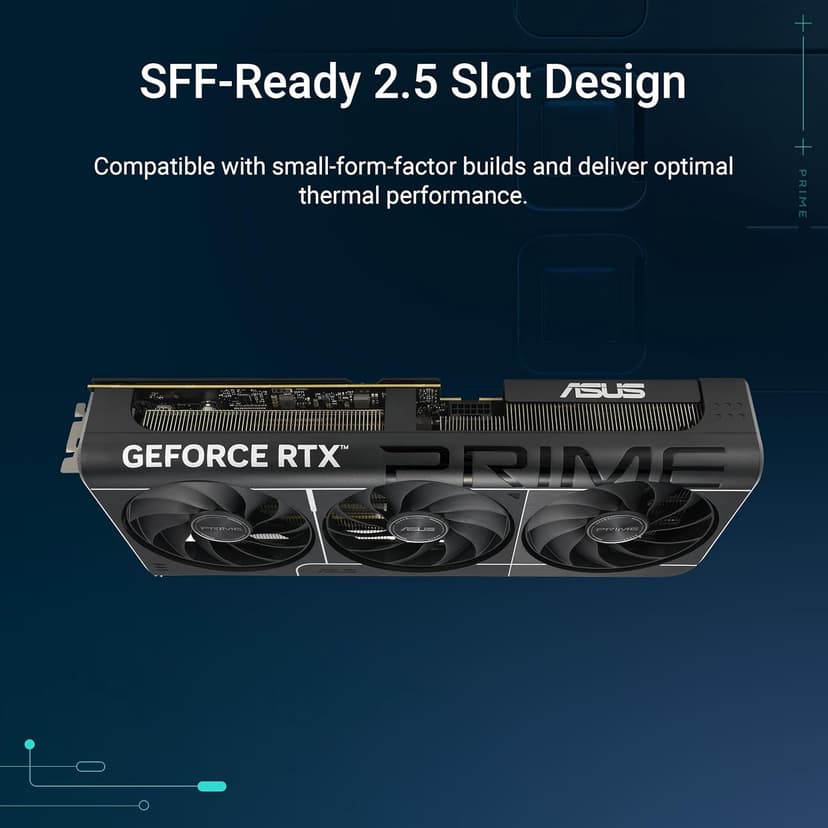ASUS The SFF-Ready Prime GeForce RTX™ 5070 OC Edition 12GB GDDR7 Graphics Card (PCIe® 5.0, 12GB GDDR7, HDMI®/DP 2.1, 2.5-Slot, Axial-tech Fans, Dual BIOS)