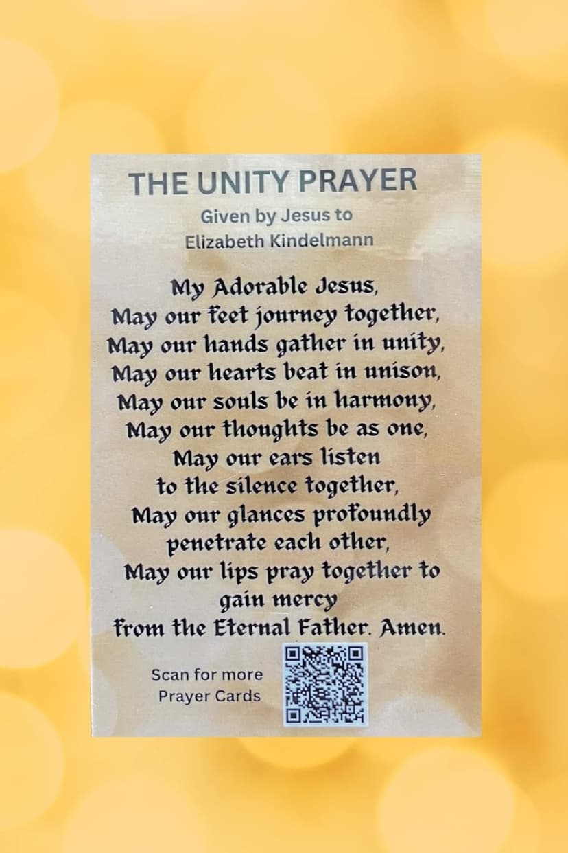 The Unity Prayer Card Laminated