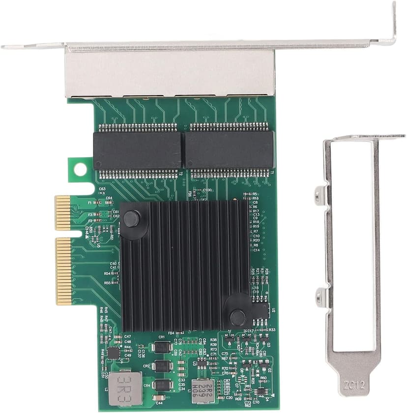 PCIe X4 Gigabit Network Card, 4 Port 1000Mbps Ethernet Adapter, for Desktop PC, Workstation, Server with 8 LED Indicators, Supports Wins Server, VMware ESX