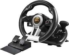 PXN PC Racing Steering Wheel, V3II USB Car Driving Simulator Race Gaming Steering Wheel with Pedals for Windows PC, PS3, PS4, Nintendo Switch, Xbox One, Xbox Series X/S