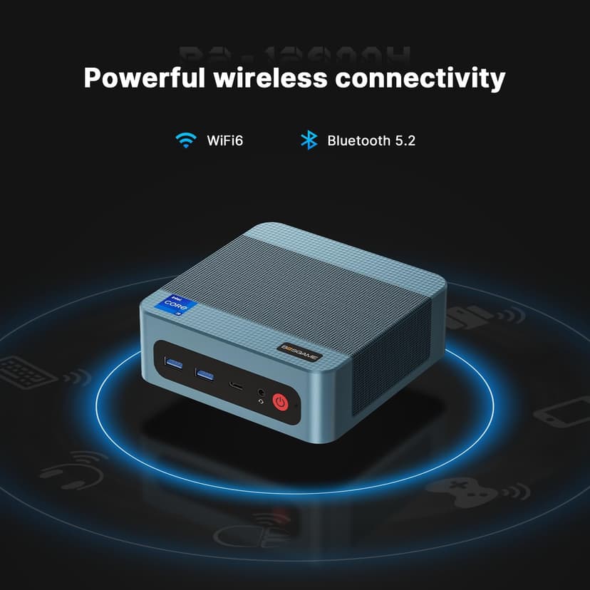 Mini PC P2 Pro, Intel i9 12900H(14C/20T, up to 5.0 GHz) Thunderbolt 4 Mini Computers, 32GB DDR5, Dual Channel RAM, 1TB PCIe 4.0 NVMe SSD, Dual 2.5G LAN, WiFi 6E/BT5.2