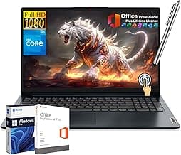 Lenovo IdeaPad Business Laptop with Lifetime Office License, 15.6" FHD Touchscreen, Intel 10-Core i5-1235U, 24GB RAM, 1TB SSD, Windows 11 Pro, Numeric Keypad, Wi-Fi 6, w/Stylus Pen