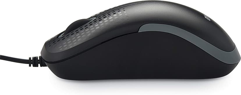 Verbatim USB Silent Corded Optical Mouse - Wired Noiseless Silent Click Computer Mouse for PC, Mac, Laptop, Chromebook - Black 70749