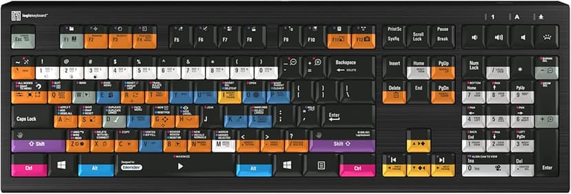 Logickeyboard Designed for Blender 3D - PC Astra 2 Keyboard - LKB-BLEN-A2PC-US