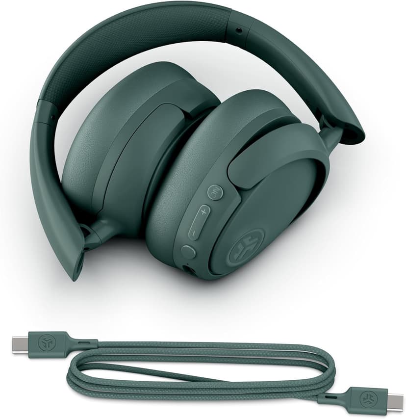 JLab JBuds Lux ANC Wireless Headphones, Sage, Hybrid Active Noise Cancelling, Customizable Sound, Spatial Audio Compatible, Premium Over-Ear Bluetooth Headset
