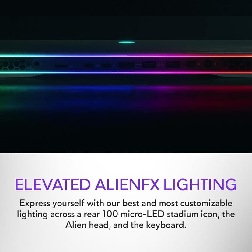 Alienware X16 R2 Gaming Laptop - 16-inch QHD+ 240Hz 3ms Display, Intel Core Ultra 7-155H, 16GB LPDDR5X RAM, 1TB SSD, NVIDIA GeForce RTX 4070 8GB GDDR6, Windows 11 Home, Onsite Service - Lunar Silver
