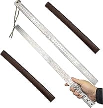Heavy Duty Ruler Self Defense, Metal Rulers Kit, Self Defense Ruler Hand Centimeter Inch Dual Scale Measuring Tool with Holster for Easy Measurements, The Perfect for Architects (PC-D)