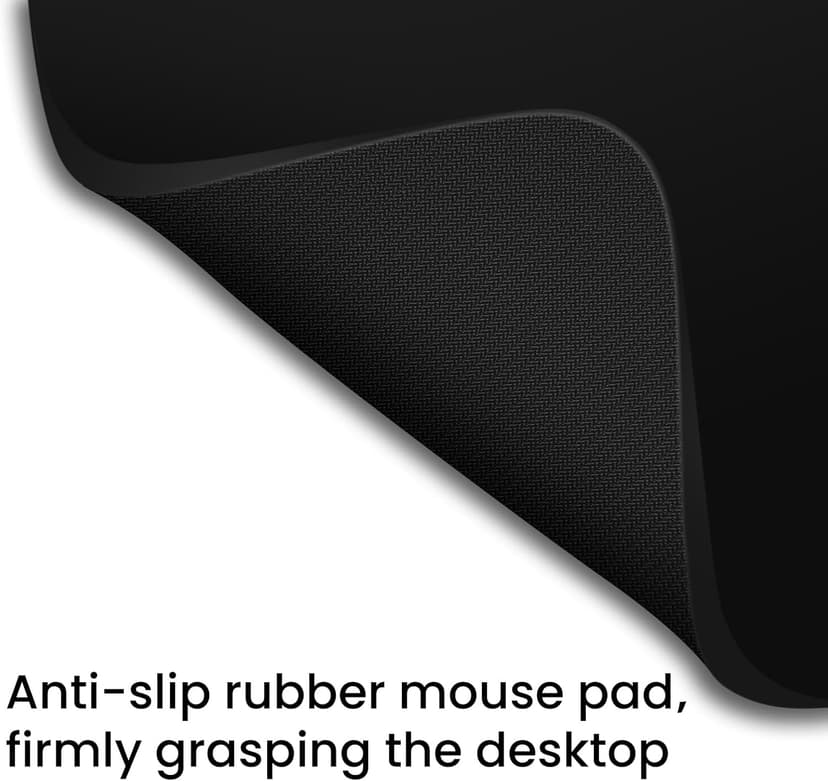 Small Mouse Pad 6 x 8 Inch, Horizontal and Vertical Flexible use. Great for Traveling, Wireless laptops, Keyboard Trays, Offices, etc. (Black)