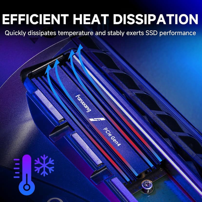 4TB NVMe Internal Gaming SSD for PS5 with Heatsink, Up to 7300MB/s M.2 SSD PCIe Gen 4 SSD Storage Expansion Compatible with PS5, Internal Solid State Drive for Gamers, Professionals, Creators