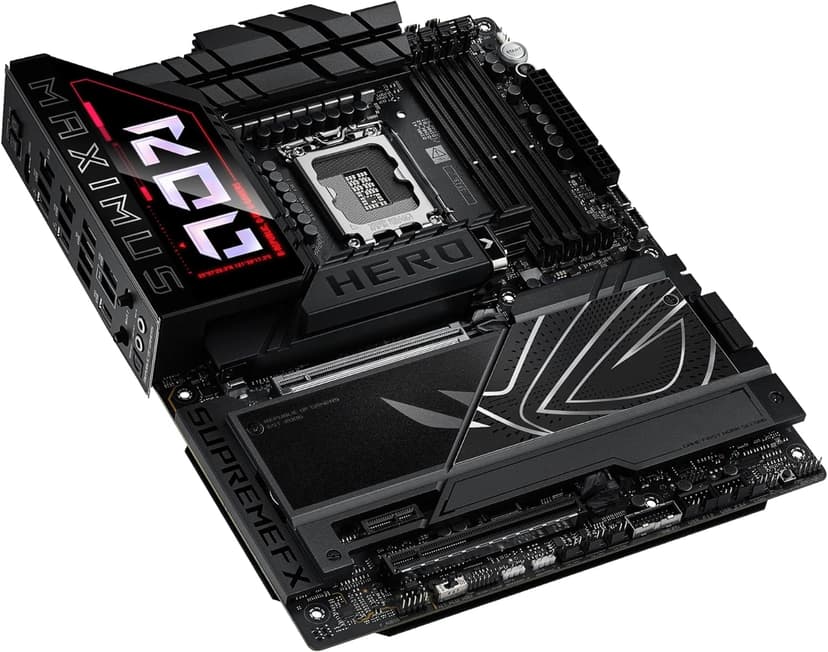 ASUS ROG Maximus Z890 Hero Intel® Z890 LGA 1851 ATX Motherboard, Advanced AI PC-Ready, 22+2+1+2 Stages, DDR5, WiFi 7, 3X PCIe® 5.0 M.2, Thunderbolt™ 4, USB Type-C®, AI Overclocking/Cooling/Networking