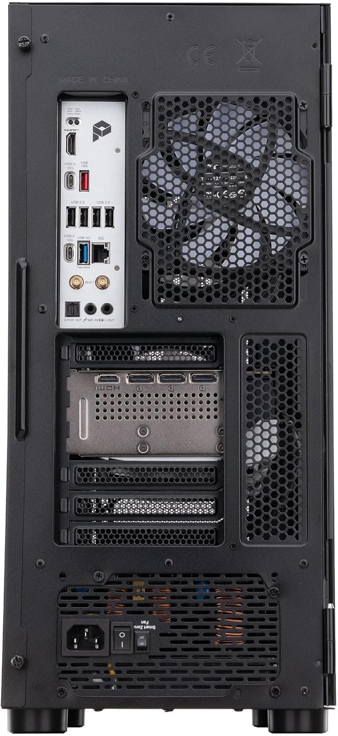 ADVANCED BATTLESTATIONS ABS Eurus Ruby Gaming PC - Windows 11 - AMD Ryzen 7 9800X3D - GeForce RTX 5090 - DLSS 4 - AI-Powered Performance - 32GB DDR5 6400MHz - 2TB M.2 NVMe SSD - ER9800X3D50903
