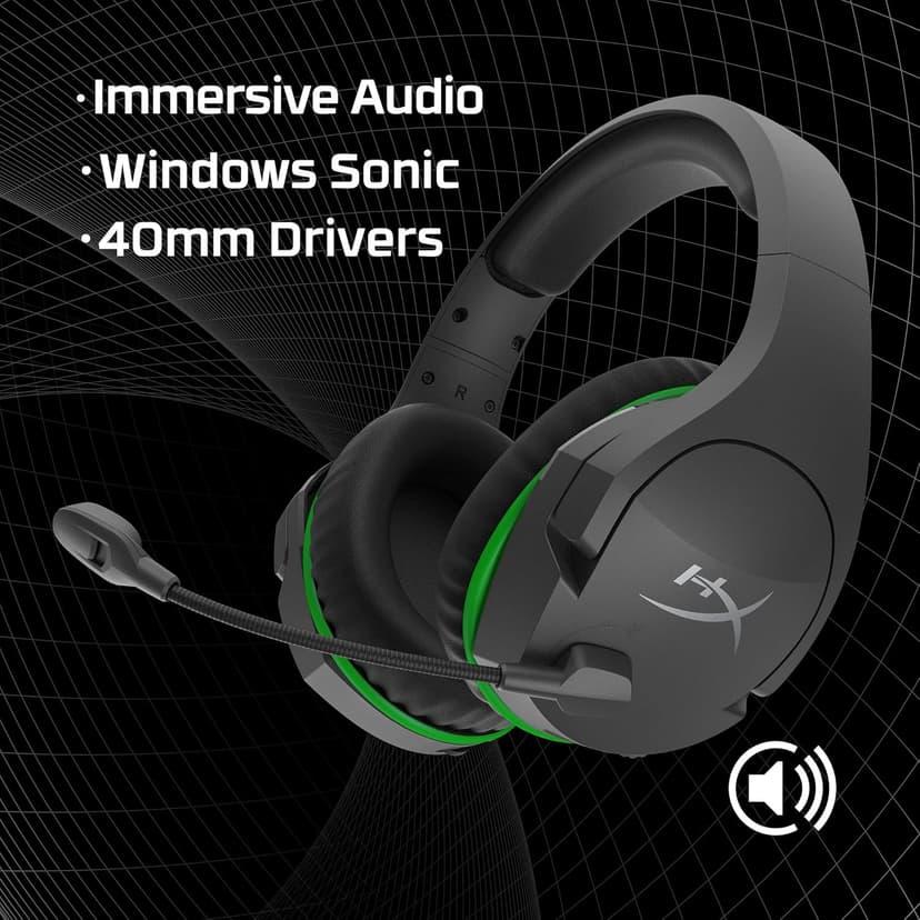 HyperX CloudX Stinger Core – Wireless Gaming Headset, for Xbox Series X|S and Xbox One, Memory foam & Premium Leatherette Ear Cushions, Noise-Cancelling,Black