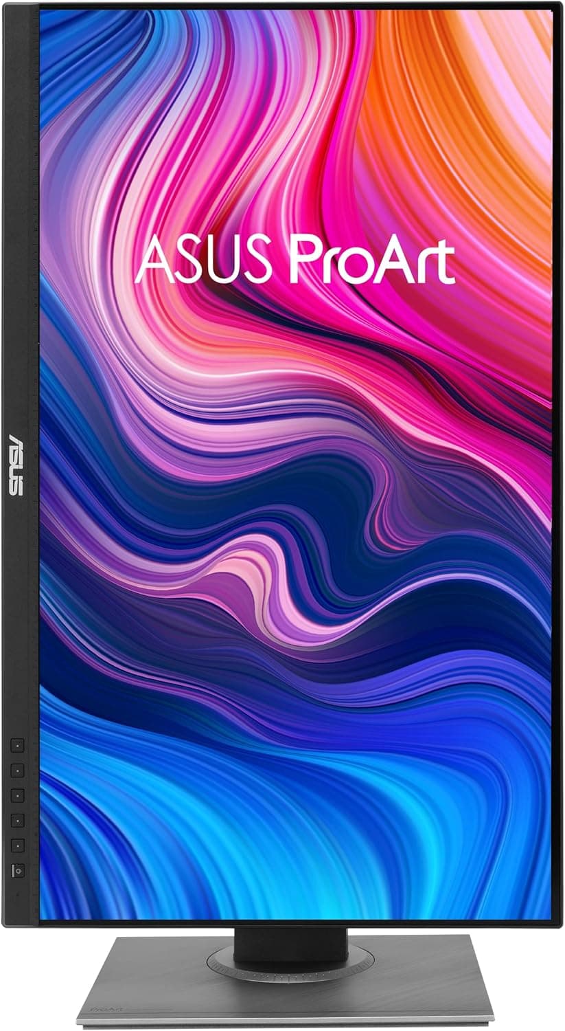 ASUS ProArt Display PA278QV 27” WQHD (2560 x 1440) Monitor, 100% sRGB/Rec. 709 ΔE < 2, IPS, DisplayPort HDMI DVI-D Mini DP, Calman Verified, Anti-glare, Tilt Pivot Swivel Height Adjustable, Black