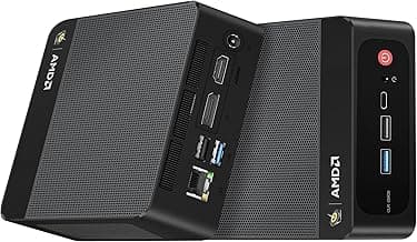 Beelink SER5 Max Mini PC, AMD Ryzen 7 6800U (up to 4.7GHz, 8C/16T), 32G LPDDR5 RAM 1TB M.2 PCIe4.0 SSD Mini Desktop Computers, Micro PC 4K Triple Display/WiFi 6/BT5.2, Office/School/Gaming