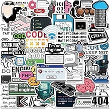 50PCS Programming Stickers Gifts for Developers Programmers Hackers Engineers, Icicrim Program Stickers for Laptop Computer Water Bottles Luggage Vinyl Waterproof Decals