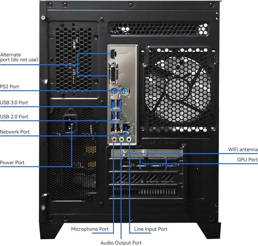 Gaming PC Desktop Computer, Ryzen 7 5700X,RTX 4060,32GB DDR4 RAM and 1TB M.2 NVMe SSD, 240 Liquid Cooler, ARGB Fans,Game Design Office (R7 5700X / RTX 4060 / 32GB DDR4 / 1TB SSD)