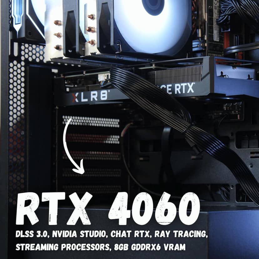 The Horizon Ultra I7 RTX Gaming Dragon Desktop PC || i7 E5-2699V3 18-Core || RTX 4060 || 32GB RAM || SSD + 2TB HHD || 650 W 80+ Gold Power Supply || 1200 Mbps WiFi Ready || Windows 11 Pro