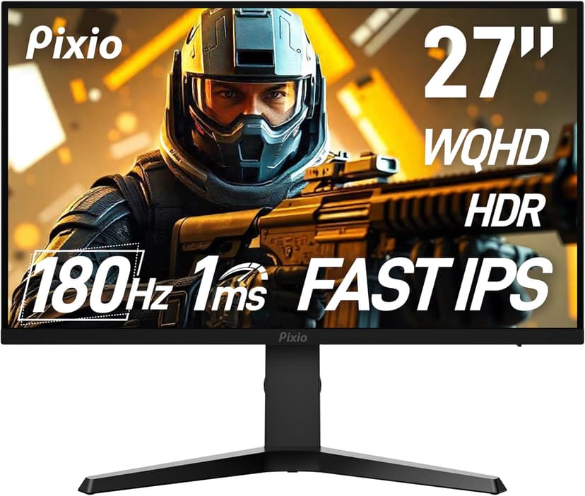 Pixio PX277 Prime Neo 27 inch 180Hz Refresh Rate QHD 1440p Resolution Fast IPS Panel 1ms GTG Response Time Gaming Monitor with Adaptive Sync