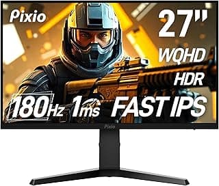 Pixio PX277 Prime Neo 27 inch 180Hz Refresh Rate QHD 1440p Resolution Fast IPS Panel 1ms GTG Response Time Gaming Monitor with Adaptive Sync
