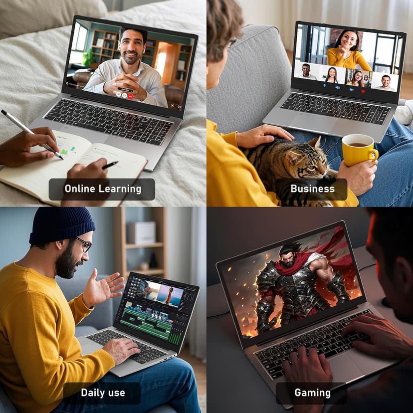 2025 Gaming Laptop 16 Inch Laptop Computer with AMD Ryzen 7 5825U Processor, 16GB DDR4, 1T SSD, FHD Display 1920*1080P, Windows 11 PRO, WiFi 6, Backlit Keyboard HDMI, for Student, Office, Business
