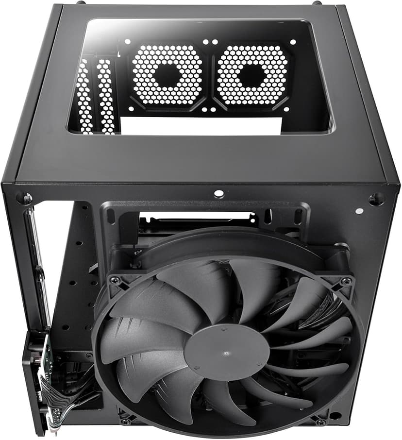 Thermaltake Core V1 SPCC Mini ITX Cube Gaming Computer Case Chassis, Interchangeable Side Panels, Black Edition, CA-1B8-00S1WN-00