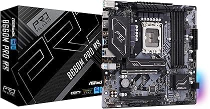 ASRock B660M Pro RS Intel B660 Series CPU (LGA1700) 32 GB Compatible B660M MicroATX Motherboard