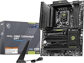 MSI MAG Z890 Tomahawk WiFi Gaming Motherboard (Supports Core Ultra Series 2 Intel Processors, LGA 1851, DDR5, PCIe 5.0, M.2, SATA, 5Gbps LAN, USB Type-C, Wi-Fi 7, Bluetooth 5.4, Thunderbolt 4, ATX)