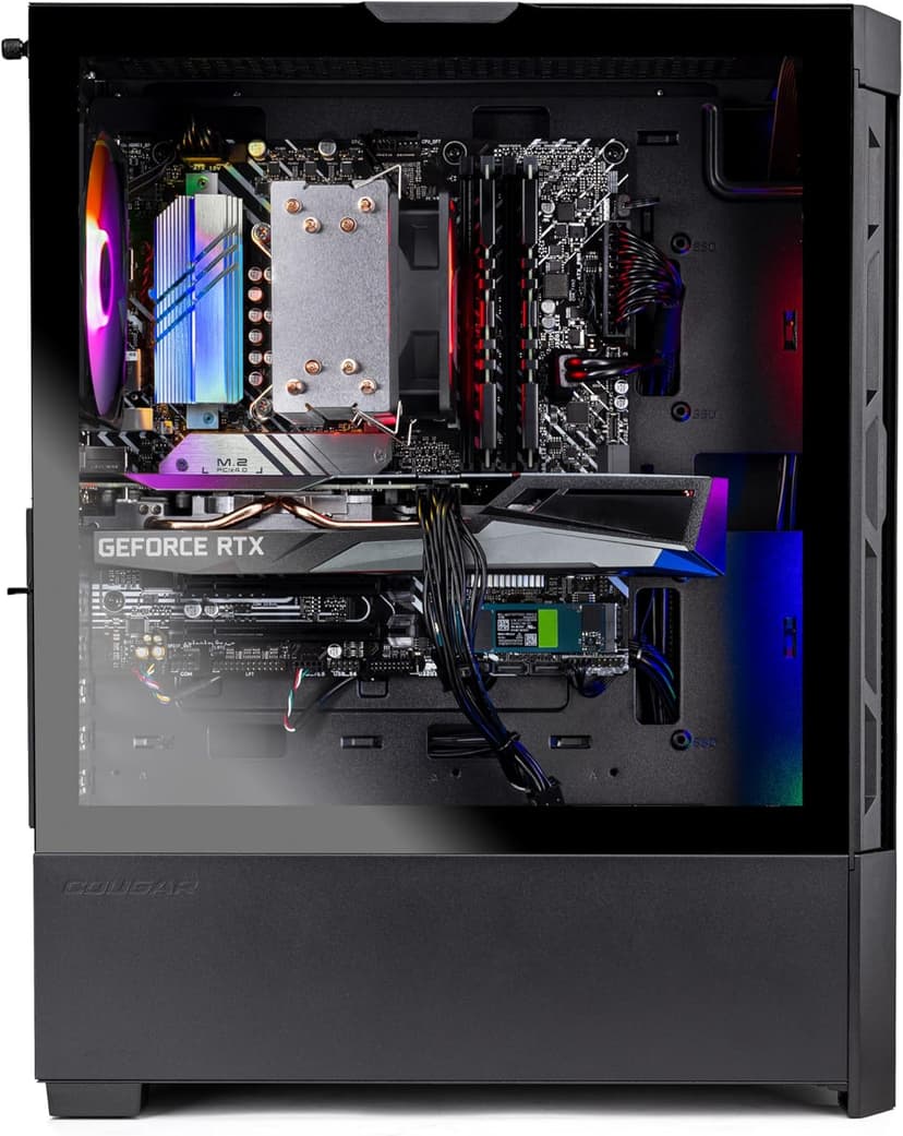 Skytech Blaze4 Mini Gaming PC Desktop, Ryzen 5 5600 3.5 Ghz (4.4GHz Turbo Boost), NVIDIA RTX 4060 8GB GDDR6X, 1TB SSD, 16GB DDR4 RAM 3200, 650W Gold PSU, Wi-Fi, Win 11 Home