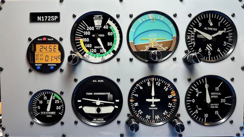 Flight Simulator Instrument Panel Six Pack - Includes Software and Integrated Monitor