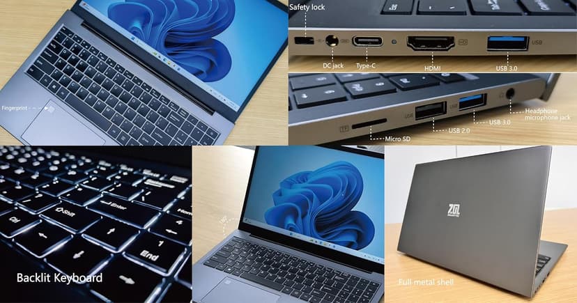 Laptop Gaming,with Backlit Keyboard-Core Laptop i3 (2C/4T, Up to 3.2GHz), 12GB DDR4 RAM+512GB NVMe SSD, 15.6" FHD IPS 180° Viewing Angle, WiFi 6 & Bluetooth - Aluminum Portable Laptop Computer