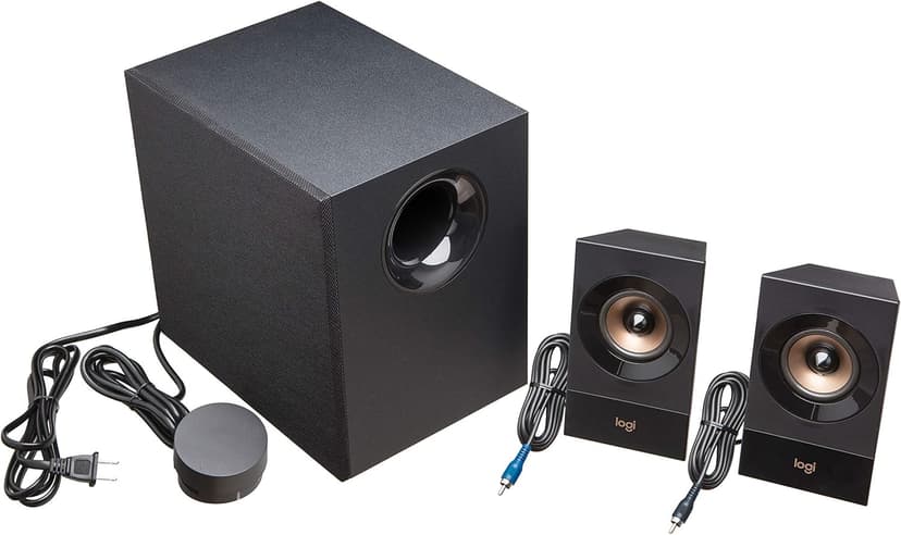 Logitech Z533 2.1 Multimedia Speaker System with Subwoofer, Powerful Sound, Booming Bass, 3.5mm Audio and RCA Inputs, PC/PS/Xbox/TV/Smartphone/Tablet/,Black