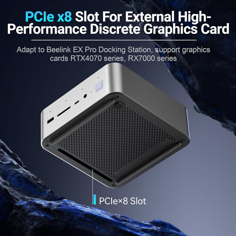 Beelink GTi13 Mini PC, Intel Core-i9 13900HK Processors (14C/20T,Up to 5.4GHz), 32GB DDR5 5200MHz 1TB SSD, Mini Computer Support Thunderbolt 4/PCle×8 Slot/WiFi6/2.5G LAN/Triple Display, AI Gaming pc