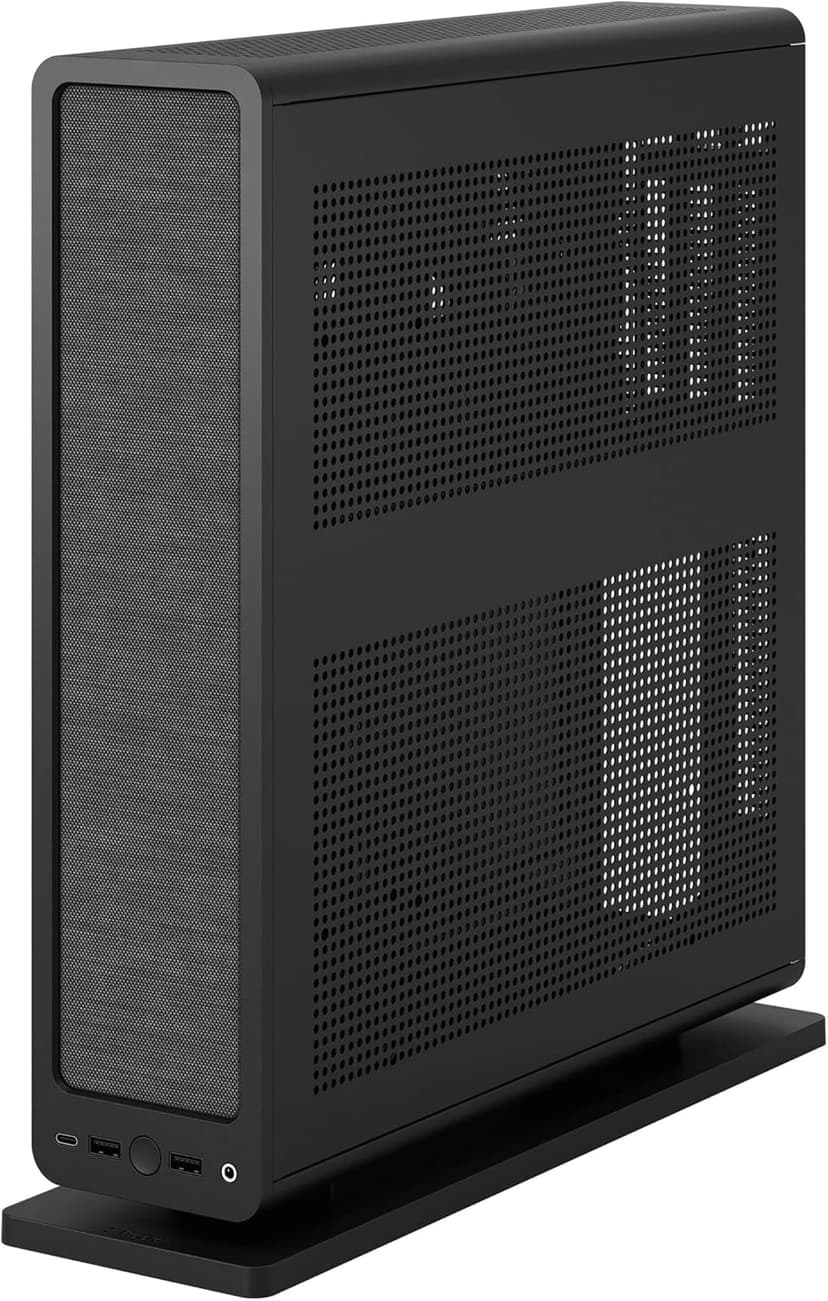 Fractal Design Ridge Black - PCIe 4.0 Riser Card Included - 2X 140mm PWM Aspect Fans Included - Type C USB - m-ITX PC Gaming Case
