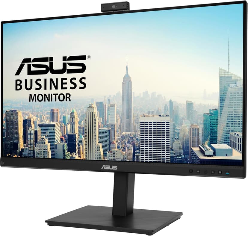 ASUS 27” 1080P Video Conference Monitor (BE279QSK) - Full HD, IPS, Built-in Adjustable 2MP Webcam, Mic Array, Speakers, Eye Care, Wall Mountable, Frameless, HDMI, DisplayPort, VGA, Height Adjustable