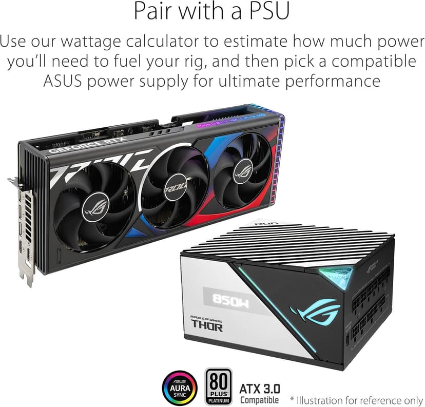 ASUS ROG Strix GeForce RTX 4070 Super OC Edition Gaming Graphics Card (PCIe 4.0, 12GB GDDR6X, DLSS 3, HDMI 2.1a, DisplayPort 1.4a, Massive Vented Backplate, Power Sensing, Aura Sync)