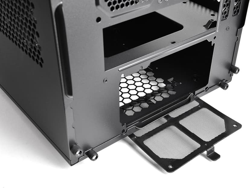 Thermaltake Core V1 SPCC Mini ITX Cube Gaming Computer Case Chassis, Interchangeable Side Panels, Black Edition, CA-1B8-00S1WN-00