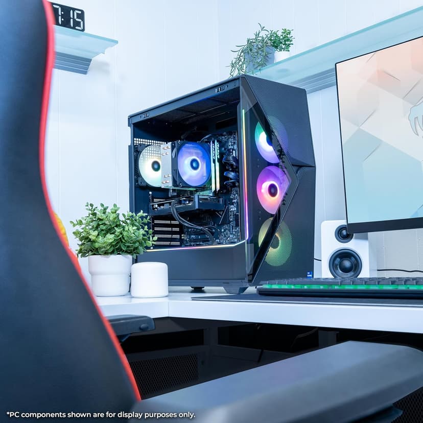 iBUYPOWER Slate MESH Gaming PC Desktop Computer Intel Core i7 14700F CPU, NVIDIA GeForce RTX 5070 12GB GPU, 32GB DDR5 RGB 5200MHz RAM, 1TB NVMe SSD, Windows 11 Home, Keyboard and Mouse - SMI7N5701