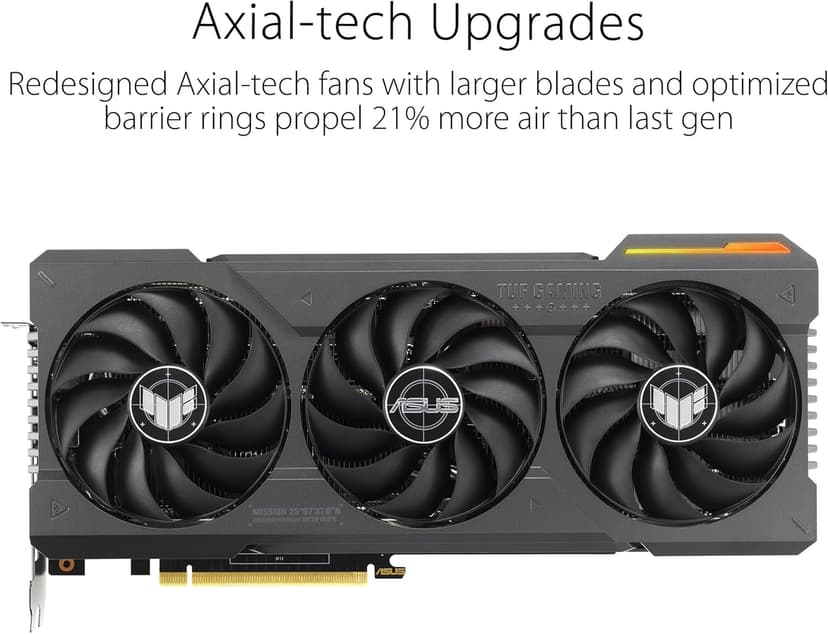 ASUS TUF Gaming NVIDIA GeForce RTX™ 4070 Ti Super OC Edition Gaming Graphics Card (PCIe 4.0, 16GB GDDR6X, HDMI 2.1a, DisplayPort 1.4a),RTX4070Ti|OC|Black