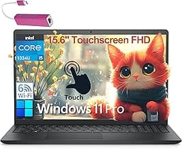 Dell Inspiron 15.6" FHD Touchscreen Laptop Computer for Home Business Student, 13th Gen Intel 10-Core i5-1334U (Beat i7-1250U), 32GB DDR4 RAM, 1TB PCIe SSD, WiFi 6, HDMI, Windows 11 Pro S, USB C Hub