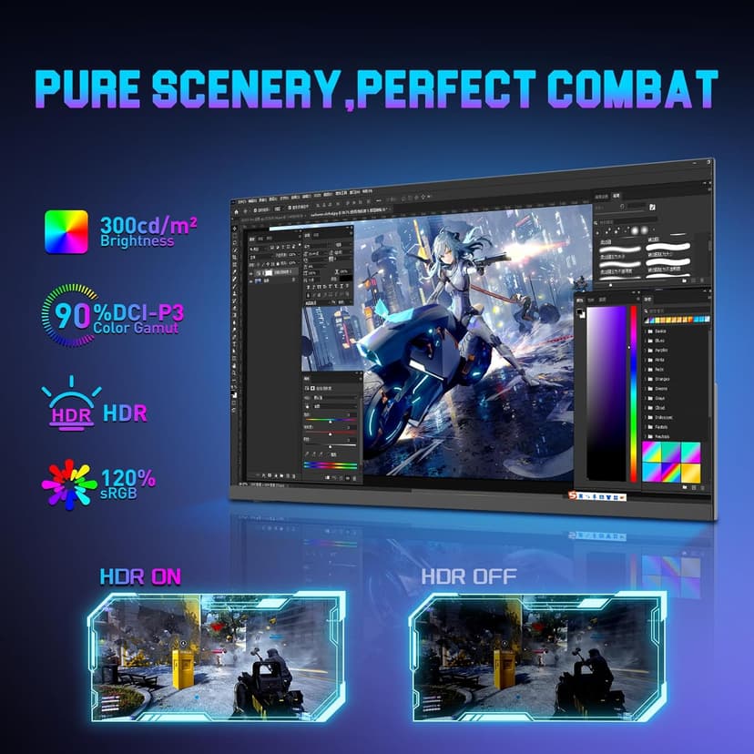 SANSUI 24.5 Inch 300hz 240hz Gaming Monitor, 1080P 1ms FPS PC Monitor Gaming, HDR, FreeSync, DisplayPort x2 HDMI x2, Fast IPS, 120% sRGB, Audio Jack, VESA Support, Desktop Compatible(ES-G25X1 PRO)